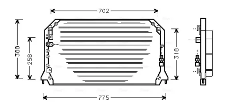 Радіатор кодиціонера AVA QUALITY COOLING TO5254