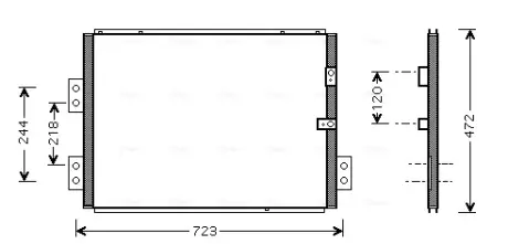 Радіатор кондиціонера AVA QUALITY COOLING TO5277