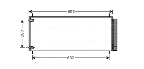 Радіатор кондиціонера Toyota Auris (07-), Corolla (07-), Verso (09-) 2.0D, 2.2D AVA AVA QUALITY COOLING TO5406D