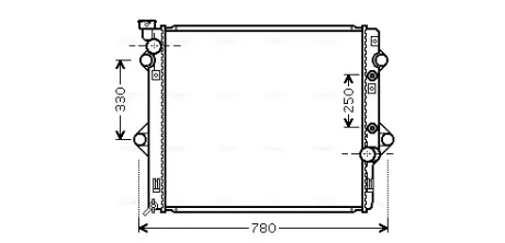Радіатор, Система охолодження двигуна AVA QUALITY COOLING TOA2478