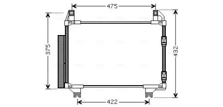 Радіатор кодиціонера AVA QUALITY COOLING TOA5404D