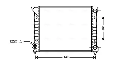 AVA VW Радіатор охолодження двиг. PASSAT B3/B4 (без кондиціонера) AVA QUALITY COOLING VN2070