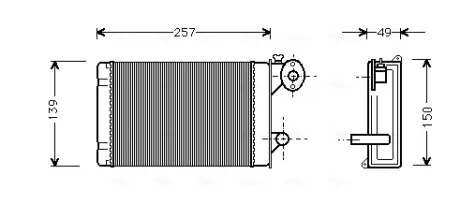 AVA VW Радіатор опалення Polo, T3 81- AVA QUALITY COOLING VN6062