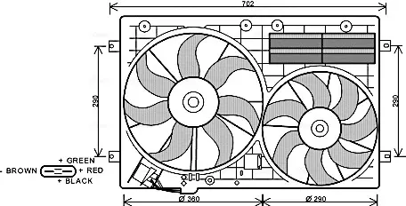 Вентилятор AVA QUALITY COOLING VN7529