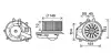 Вентилятор обігрівача салону Skoda Superb (01-08), VW Passat B5 (96-05), Audi A4 (96-01) AC+ AVA AVA QUALITY COOLING VN8352 (фото 1)