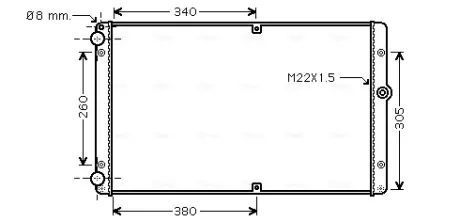 AVA VW Радіатор охолодження двиг. T4 AVA QUALITY COOLING VNA2245