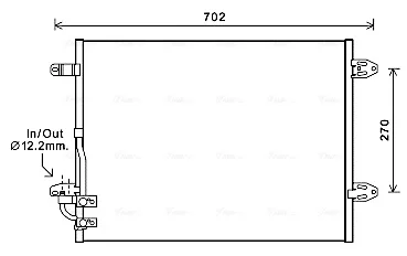 AVA Конденсатор, кондиціонер VW PASSAT (2005) 1.6 AVA QUALITY COOLING VNA5323