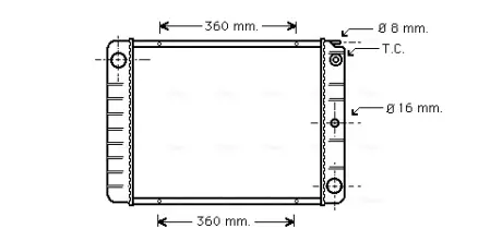 AVA VOLVO Радіатор охолодження двиг. 240, 740, 940 AVA QUALITY COOLING VO2027