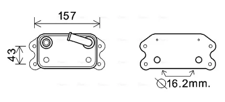 Радіатор масляний Ford Kuga (08-)/Volvo S60 (10-), S80 (07-), XC70 (08-) 2.0i, 2.5i AVA AVA QUALITY COOLING VO3169