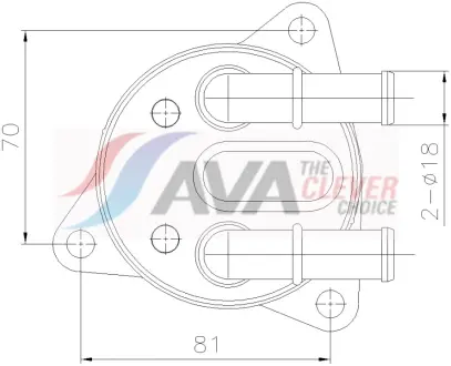 Охолоджувач оливи AVA QUALITY COOLING VO3311