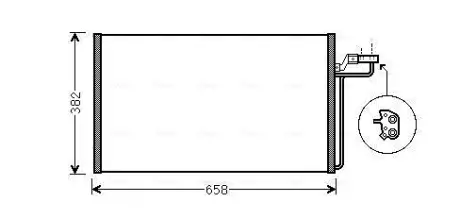 AVA VOLVO Радіатор кондиціонера C30 06-, C70 II 06-, S40 II 04-, V50 04- AVA QUALITY COOLING VOA5150
