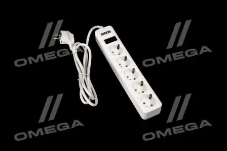 Мережевий фільтр-подовжувач Optima Base 5 1.5m WHITE провід 3-0.75мм2 AXXIS AX1255