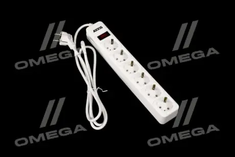 Мережевий фільтр-подовжувач Optima Base 6 1.8m WHITE провід 3-0.75мм2 AXXIS AX1261