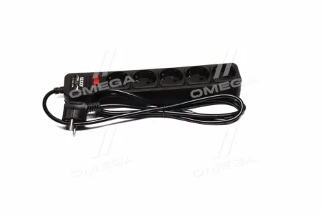Мережевий фільтр-подовжувач з USB2 Optima Base 5 1.8m BLACK провід 3-0.75мм2 AXXIS AX1266