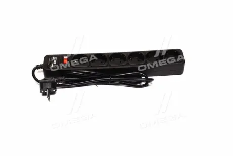 Мережевий фільтр-подовжувач з USB2 Optima Base 6 1.5m BLACK провід 3-0.75мм2 AXXIS AX1270