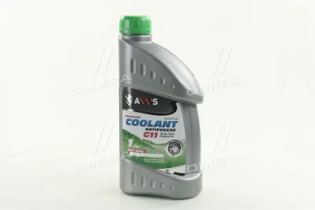 Антифриз GREEN G11 Сoolant (зелений) (Каністра 1кг) AXXIS AX2004