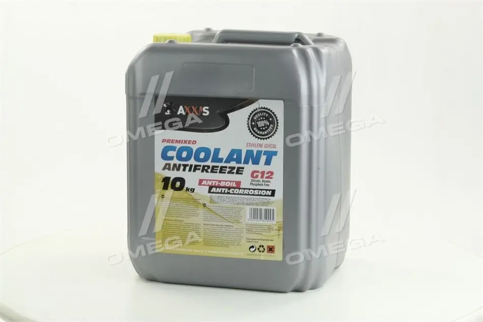 Антифриз YELLOW G12 Сoolant (жовтий) (Каністра 10кг) AXXIS AX2009 (фото 1)
