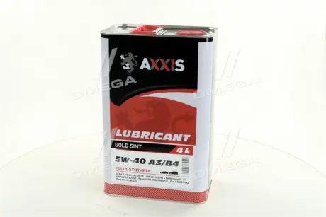 Масло моторн. 5W-40 A3-B4 Gold Sint (Каністра 4л) AXXIS AX2025
