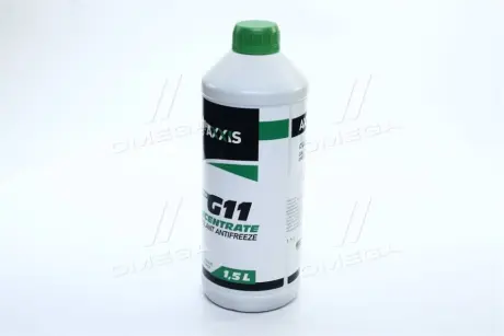 Антифриз GREEN концентрат G11 (-80C) (Каністра 1.5л) AXXIS AX2090