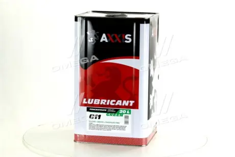 Антифриз GREEN концентрат G11 (-80C) (Каністра 20л-22.4кг) AXXIS AX2092