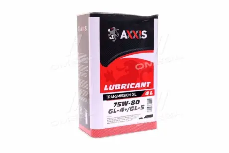 Олива трансміс. 75W-80 GL-4 + (Каністра 4л) AXXIS AX2163