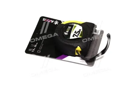 Рулетка прорезиненная 7,5м*25мм <> AXXIS AX897