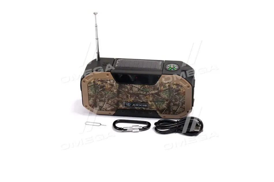 фонарь-колонка bluetooth, powerbank 5000mA, сон.бат <> military AXXIS AX945 - фото 1
