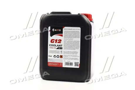 Антифриз RED G12+ Сoolant Ready-Mix -36C (червоний) (Каністра 5кг) AXXIS AXP999G12RRDM5