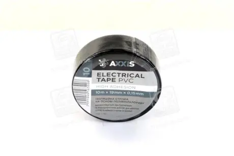 Ізолента чорна 19mm-10м AXXIS ET912BL