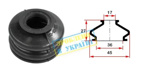 Пильник опори кульової рульового наконечника (універсальний) (17х39x25) BELGUM BG0108