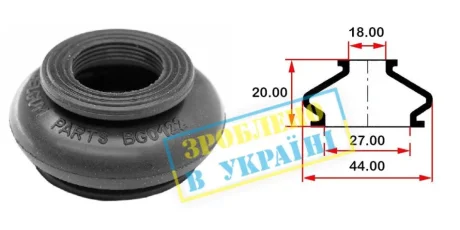 Пильник опори кульової рульового наконечника (універсальний) (27х18x20) BELGUM BG0122