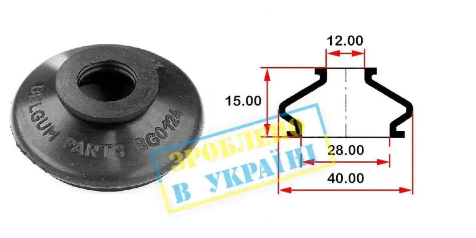 Пильник тяги рульової поперечної BMW 5(E39)/7(E38) (28х12x15) BELGUM BG0124 (фото 1)