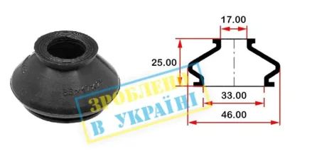 Пильник опори кульової рульового наконечника (універсальний) (33х17x25) BELGUM BG0133