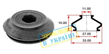 Пильник опори кульової рульового наконечника (універсальний) (27х11x10) BELGUM BG0137