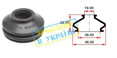 Пильник опори кульової рульового наконечника (20х38) BELGUM BG0150