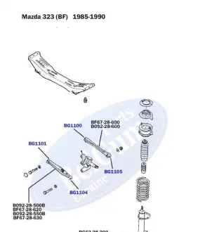 Сайлентблок важеля (заднього) Mazda 323/626, 85-94 (d=14mm) (поперечного) BELGUM BG1101