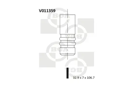 Клапан двигуна BGA V011359