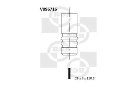 Клапан двигуна BGA V096716