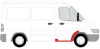 Поріг передн Прав (з ремонтною частиною крила і стійки) MERCEDES SPRINTER 901, 902, 903, 904, 905 VW LT II 01.95-07.06 BLIC 6505063546052P (фото 2)