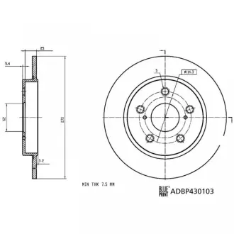 Тормозной диск BLUE PRINT ADBP430103