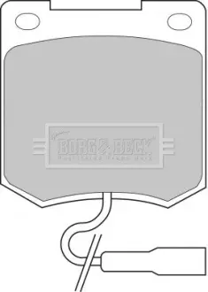 Комплект тормозных колодок, дисковый тормоз BORG & BECK BBP1000