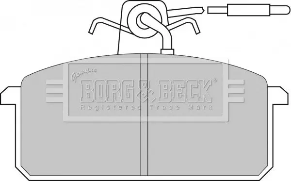 Комплект тормозных колодок, дисковый тормоз BORG & BECK BBP1015 (фото 1)