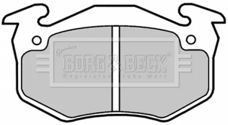 Комплект тормозных колодок, дисковый тормоз BORG & BECK BBP1018