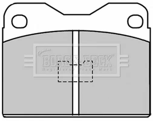 Комплект тормозных колодок, дисковый тормоз BORG & BECK BBP1033 (фото 1)