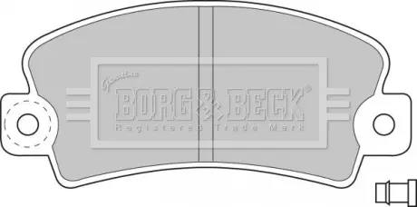 Комплект тормозных колодок, дисковый тормоз BORG & BECK BBP1036