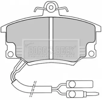 Комплект тормозных колодок, дисковый тормоз BORG & BECK BBP1037