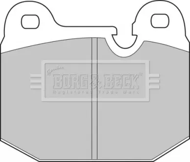 Комплект тормозных колодок, дисковый тормоз BORG & BECK BBP1043