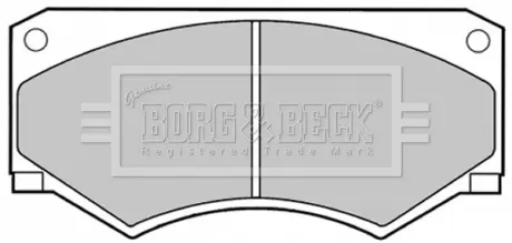 Комплект тормозных колодок, дисковый тормоз BORG & BECK BBP1056