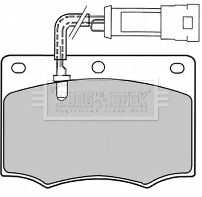 Комплект тормозных колодок, дисковый тормоз BORG & BECK BBP1058 (фото 1)