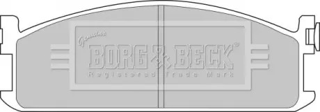 Комплект тормозных колодок, дисковый тормоз BORG & BECK BBP1075